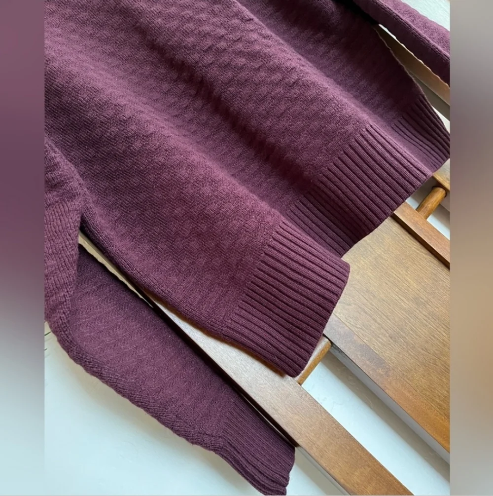 Lululemon Texture Play Crew Sweater Cassis Maroon Cashmere Size XS S NWT - Picture 5 of 11